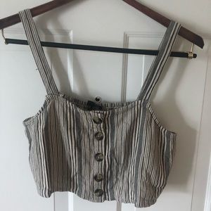 NWT American Eagle Woven Matchback Crop Top